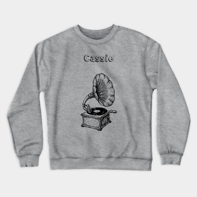 Cassie {<} Typography Design Crewneck Sweatshirt by Idahuly